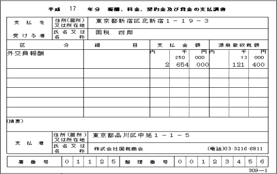 支払調書